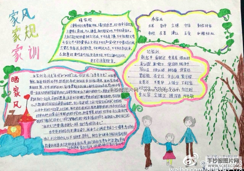 有关“家风与家训”的手抄报图片