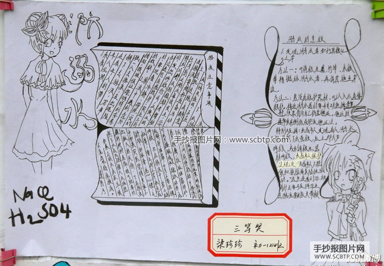 初二年级防溺水手抄报获奖作品