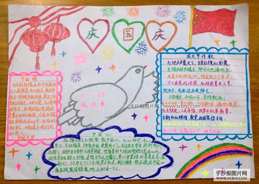 祖国70周年庆的手抄报图片