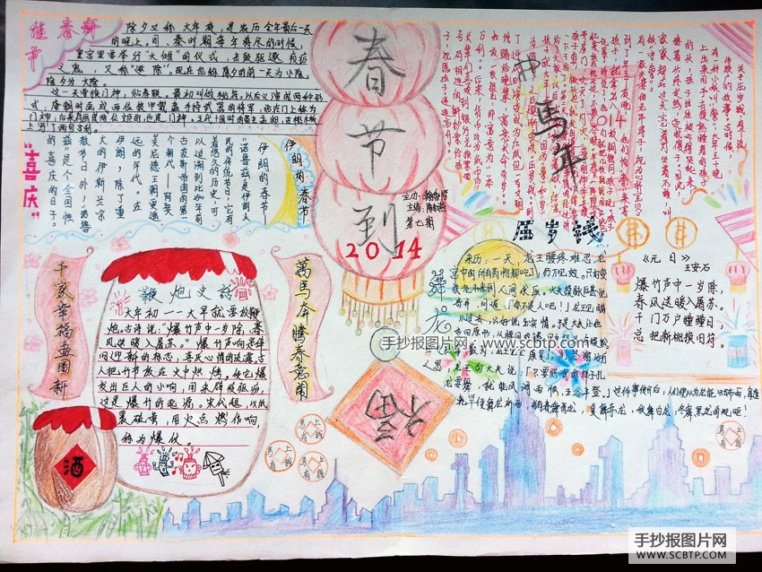 迎新春庆新年的手抄报