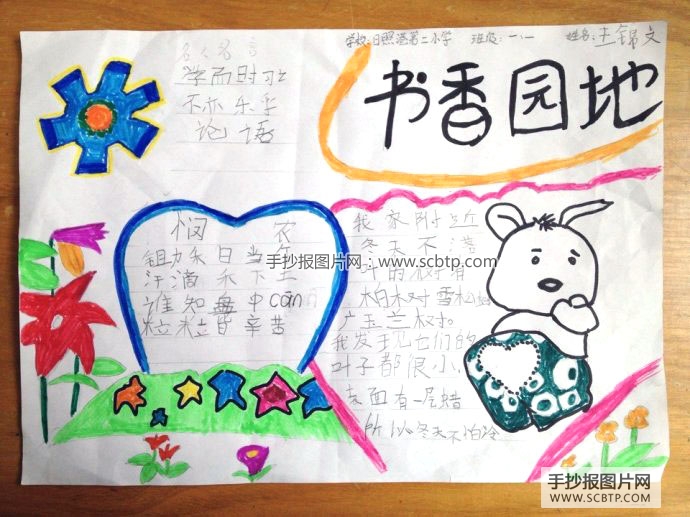 书的世界，读书手抄报