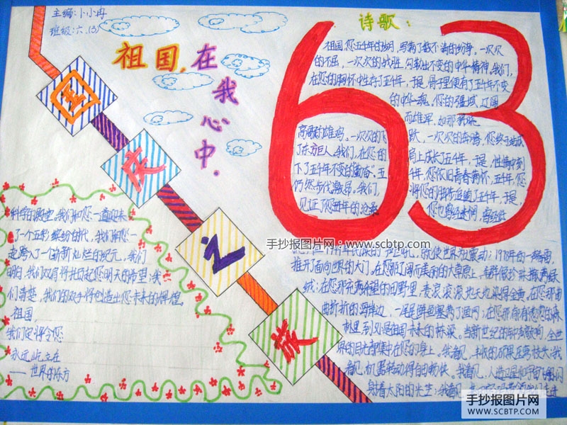 2015年国庆节手抄报版面设计