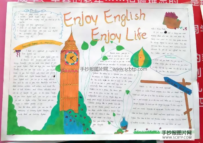 Enjoy Englishi手抄报