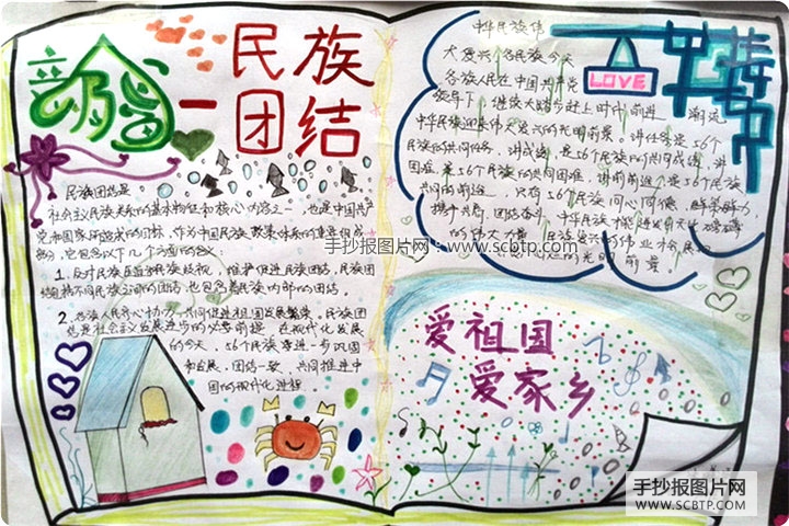 民族团结，反对分裂的手抄报