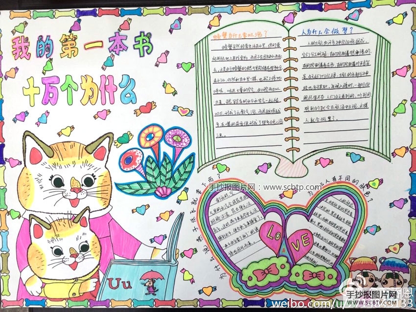 “我爱课外书”主题的手抄报图片
