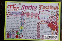 精美的春节英语手抄报图片