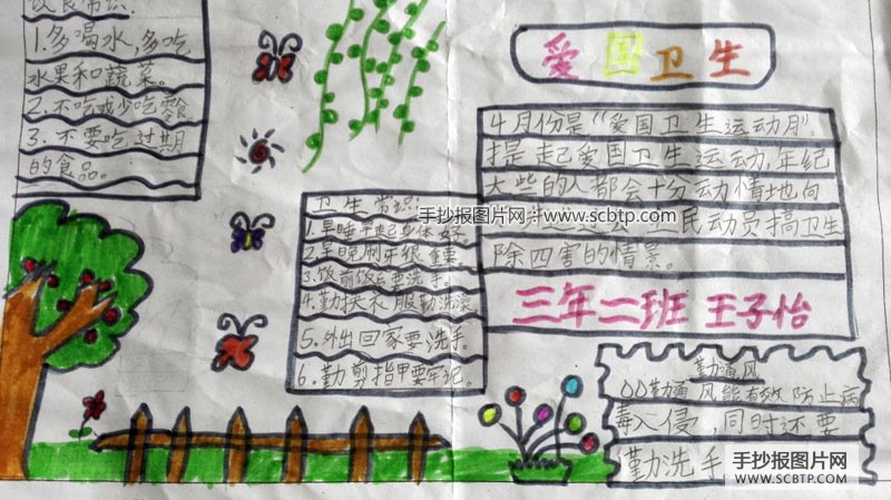爱国卫生月手抄报图片