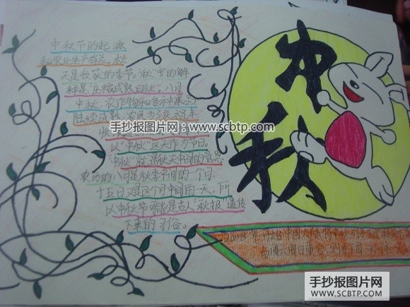 小学生中秋节手抄报图片