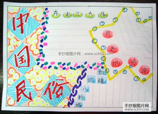 2张中国民俗的手抄报模板