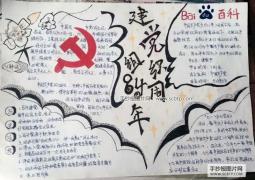 建党组织94周年的手抄报图片
