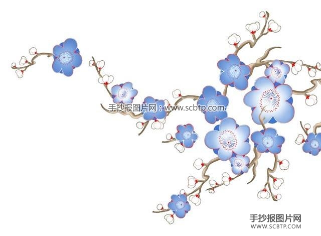 精美花朵手抄报花边