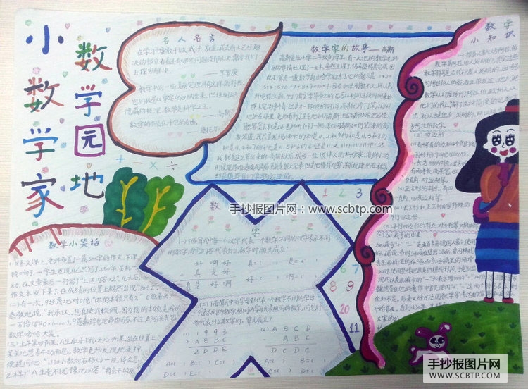 三年级“快乐数学”主题手抄报获奖作品