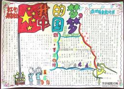 我的梦中国梦小报设计图