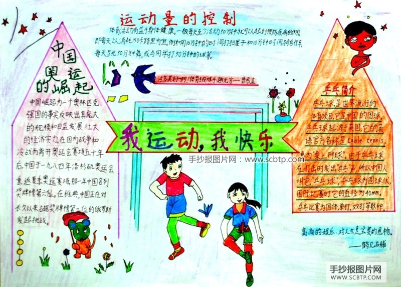 “青之运，福之州”主题手抄报