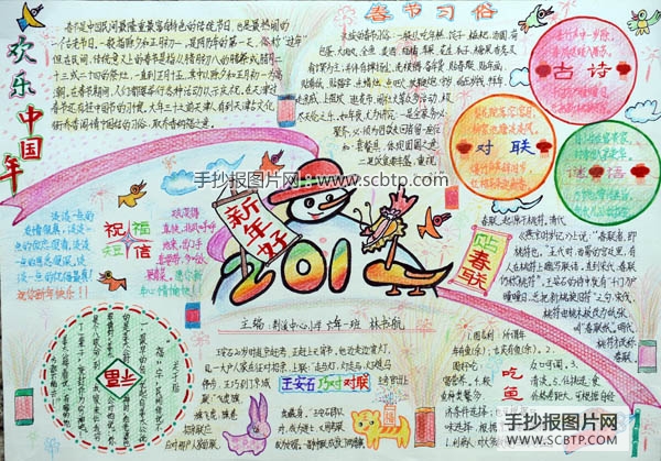 “欢乐中国年”春节手抄报图片大全