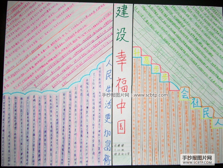 建设幸福中国的手抄报