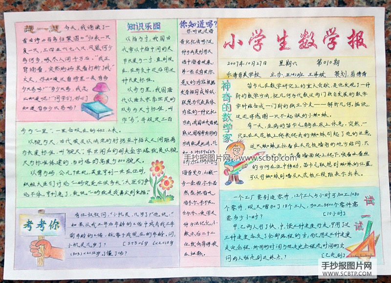 “我是小小数学家”主题手抄报