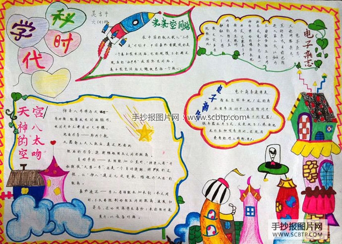 关于科技的手抄报版面设计图