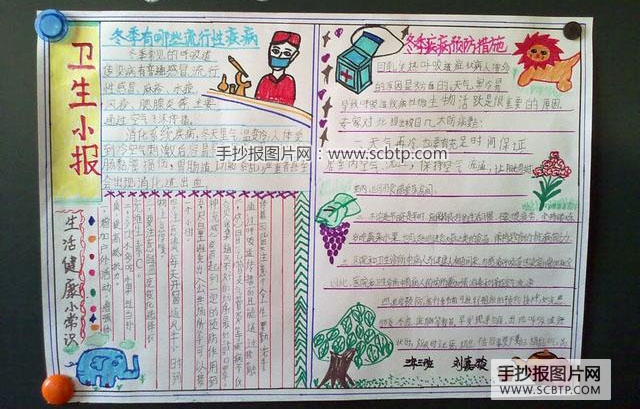 "卫生与健康"小学生手抄报图片