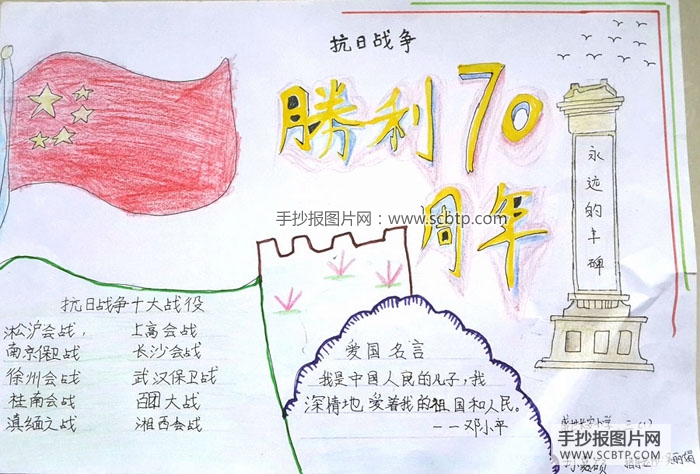庆祝抗战70周年！勿忘国耻！