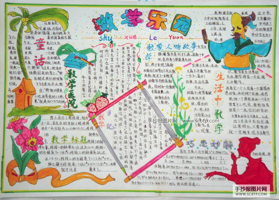 初二年级数学手抄报优秀作品