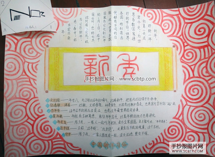 以“喜迎2015”为主题新年手抄报