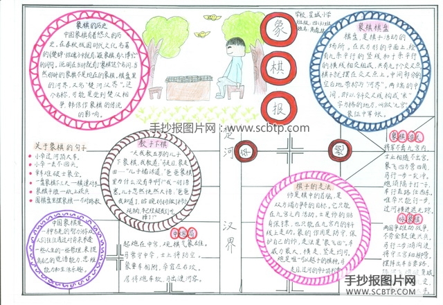 中国象棋大赛手抄报版面设计图