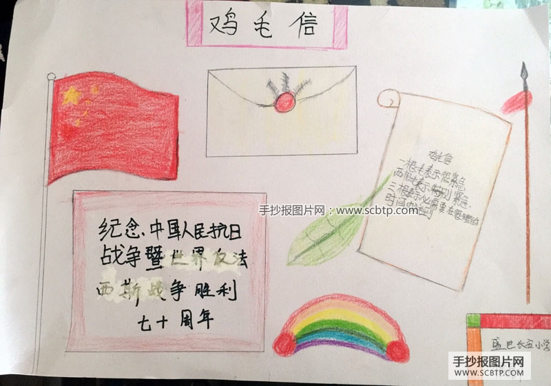 反法西斯战争手抄报——抗日英雄故事（小学生组）