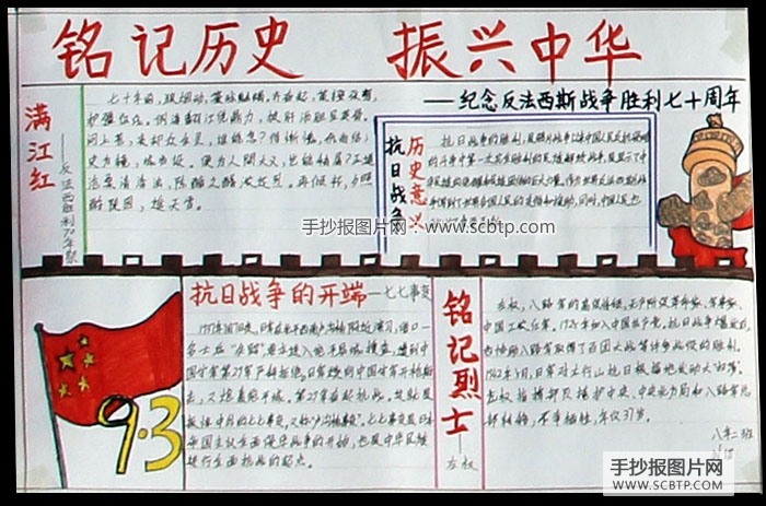 9月3抗日战争胜利70周年手抄报