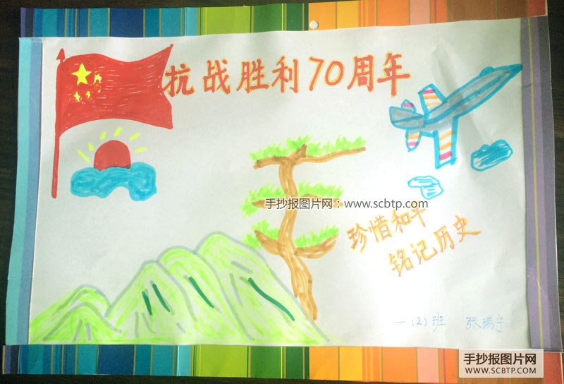 抗战胜利70周年手抄报内容及图片:世界反法西斯战争胜利70周年