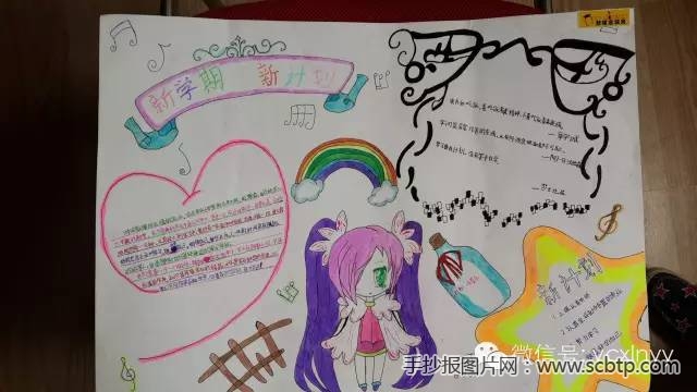 小学生“新学期新计划”主题手抄报