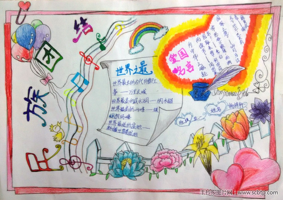 ”民族团结一家亲“主题手抄报