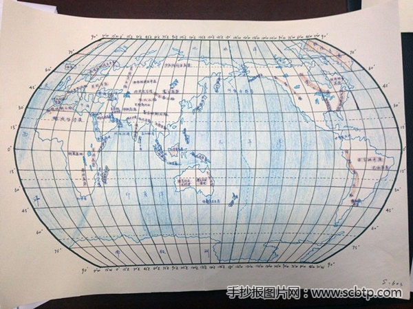 地理手抄报：手绘地图