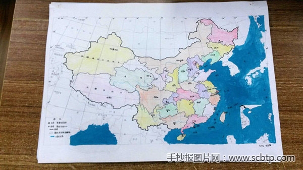 地理手抄报：手绘地图