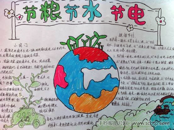 节粮节水节电,做环保小达人