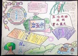 小学生五水共治手抄报图片