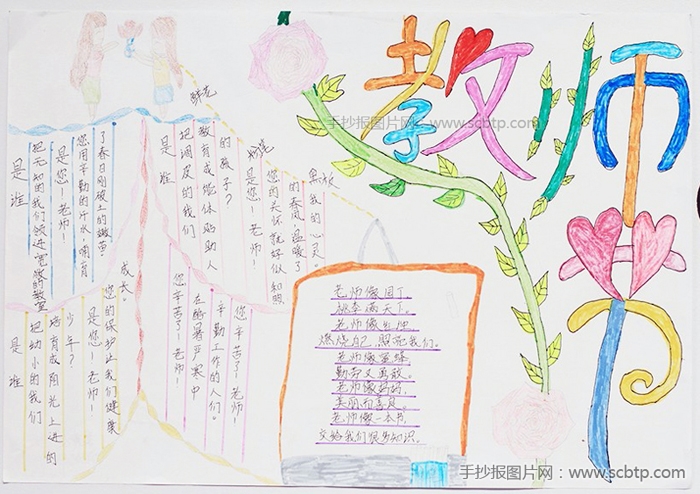 感恩教师节手抄报:我心中的老师