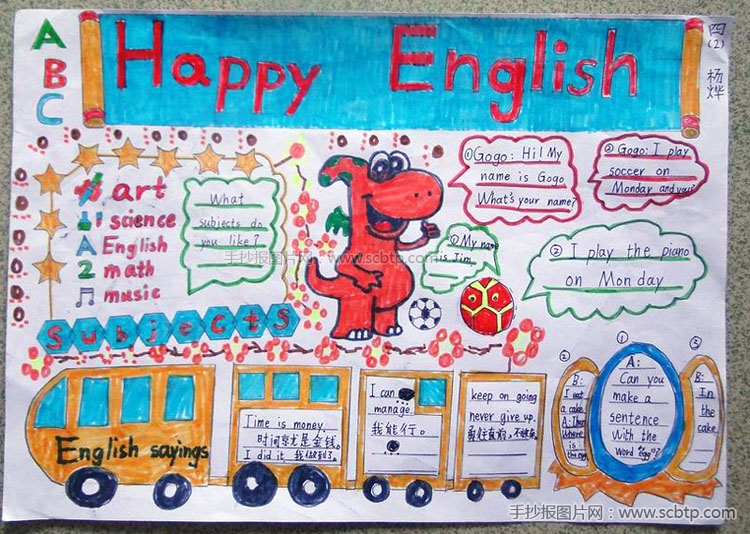 四年级“快乐英语”手抄报图片