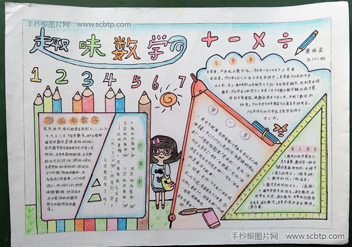初二年级数学手抄报优秀作品