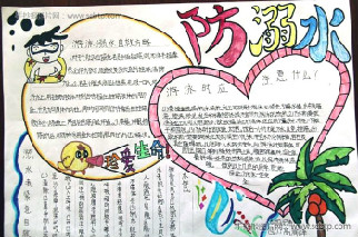 四年级防溺水优秀手抄报图片