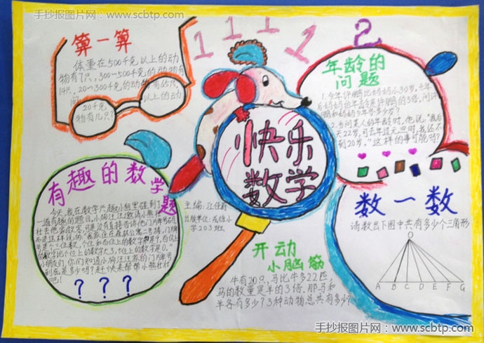 五年级数学手抄报优秀作品