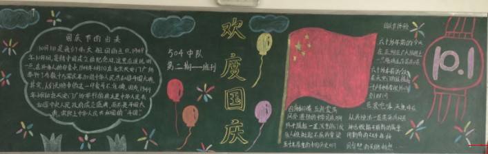 “庆祝祖国母亲66周年华诞”主题黑板报