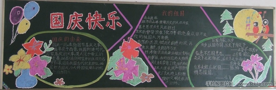 精美的小学生国庆黑板报图片