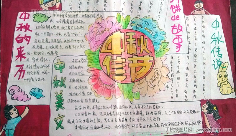 我国传统佳节——中秋节的手抄报图片