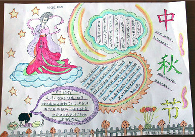 获奖中秋节手抄报版面设计图