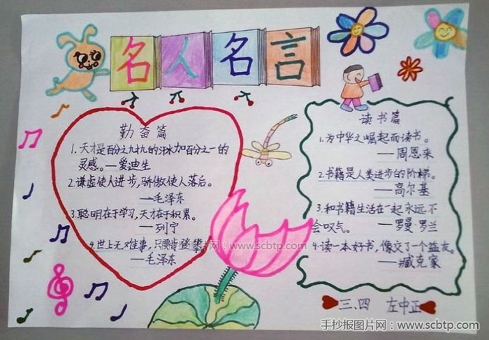 名人名言简笔画小学图片