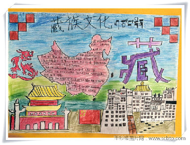 关于藏族文化的手抄报图片及内容