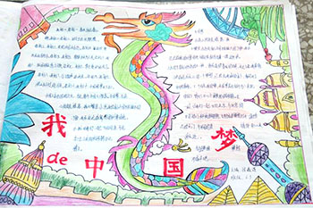 5张小学生中国梦手抄报图片