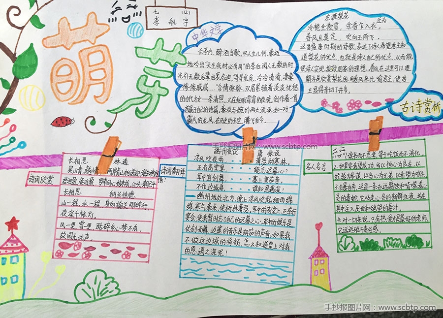 我爱文学手抄报图片优秀作品