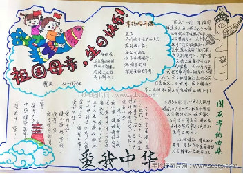 庆祝中华人民共和国66周年手抄报
